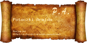 Potoczki Armida névjegykártya